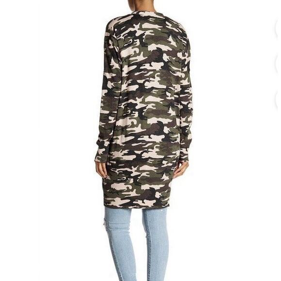 Sanctuary Pink Camo Cardigan Lightweight Sweater Lennox Size Small NWT - Picture 2 of 7